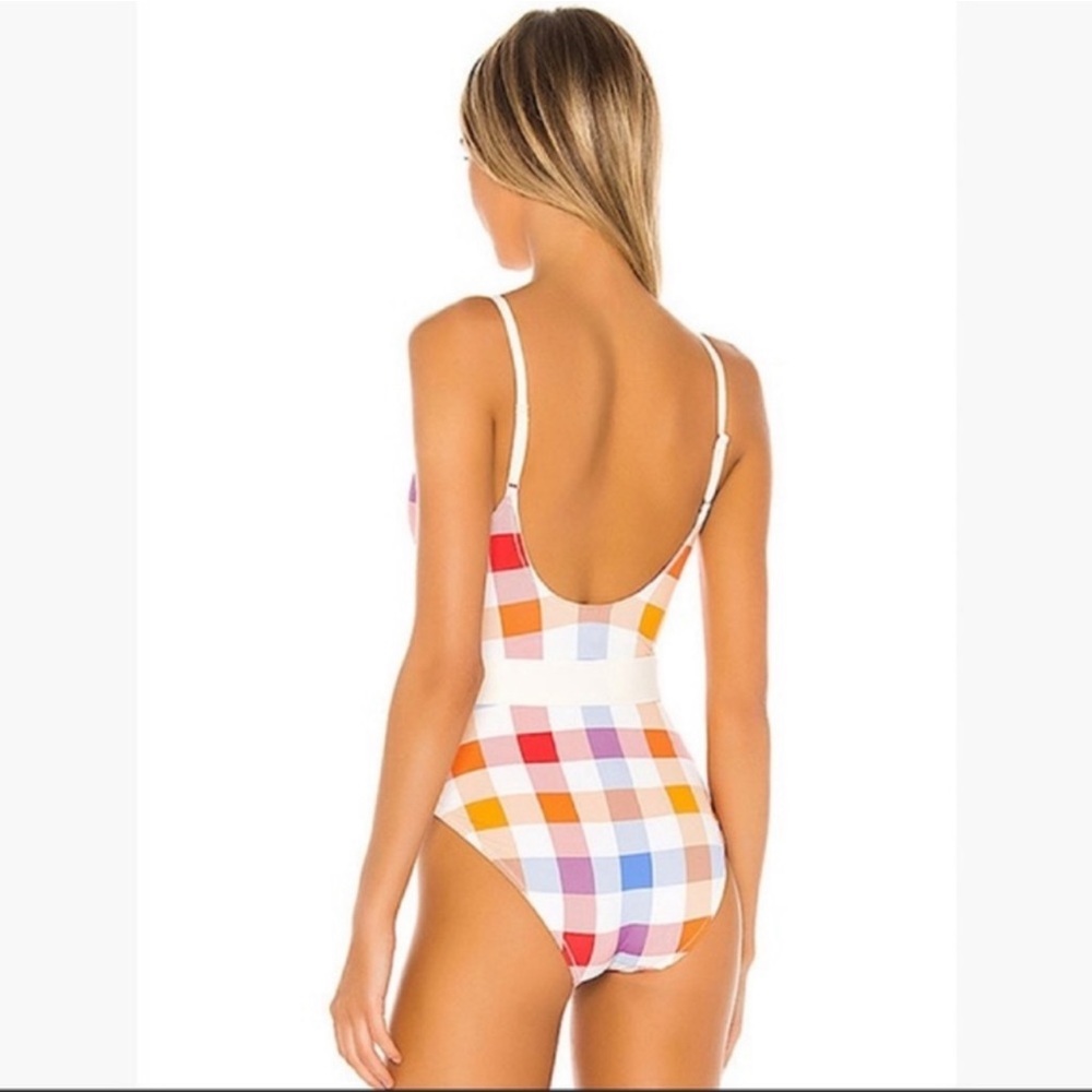 Solid & Striped Nina Belt One Piece in Beach Plaid - Picture 4 of 16